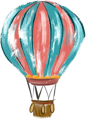 Rough Painted Hot Air Balloon
